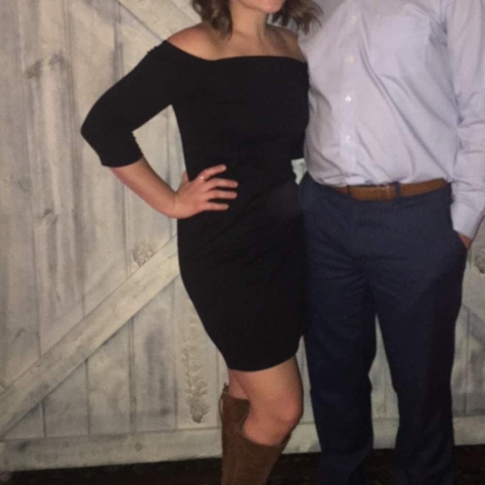 Black off the shoulder dress